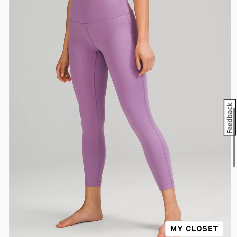 Lululemon wunder-under wisteria purple HR tight 25” ECU
